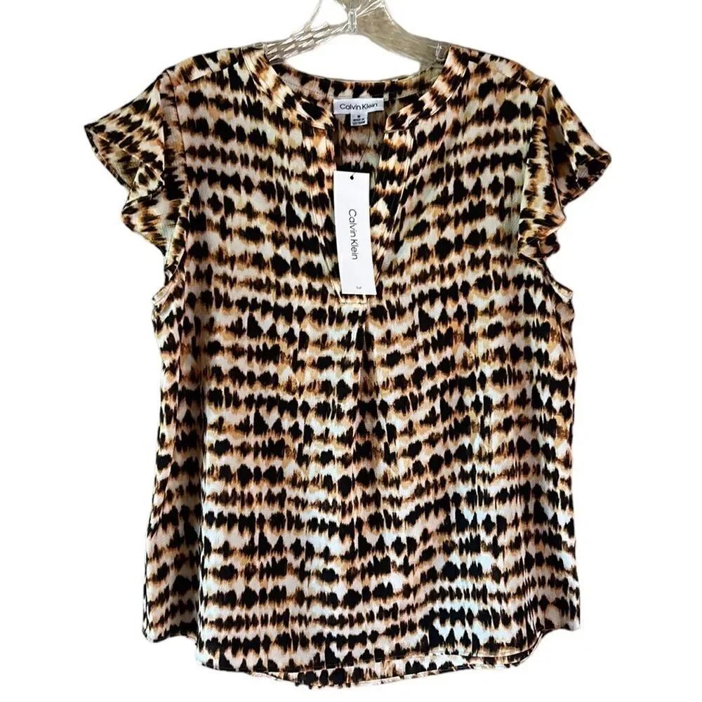 NEW Calvin Klein Animal Print Shirt